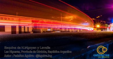 Fotografía de larga exposición en esquina de H.Irigoyen y Lavalle